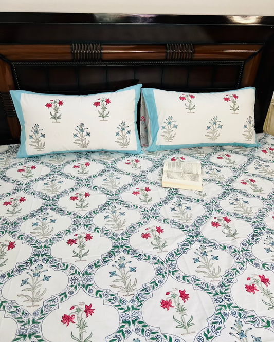 Neerja cotton bedsheet set - Heritagewear