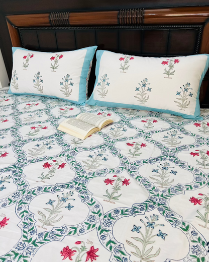 Neerja cotton bedsheet set - Heritagewear