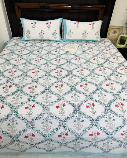 Neerja cotton bedsheet set - Heritagewear