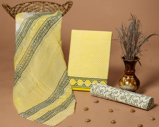 Cotton Suit with Chiffon Dupatta