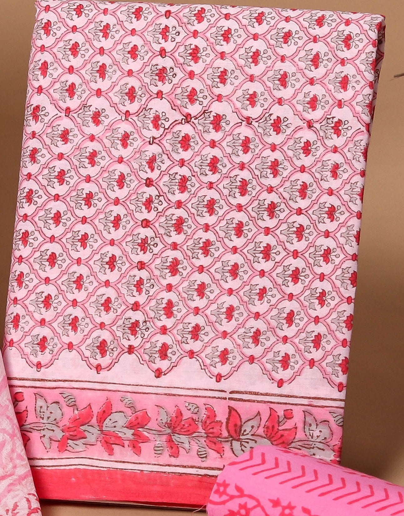 Cotton Suit with Chiffon Dupatta