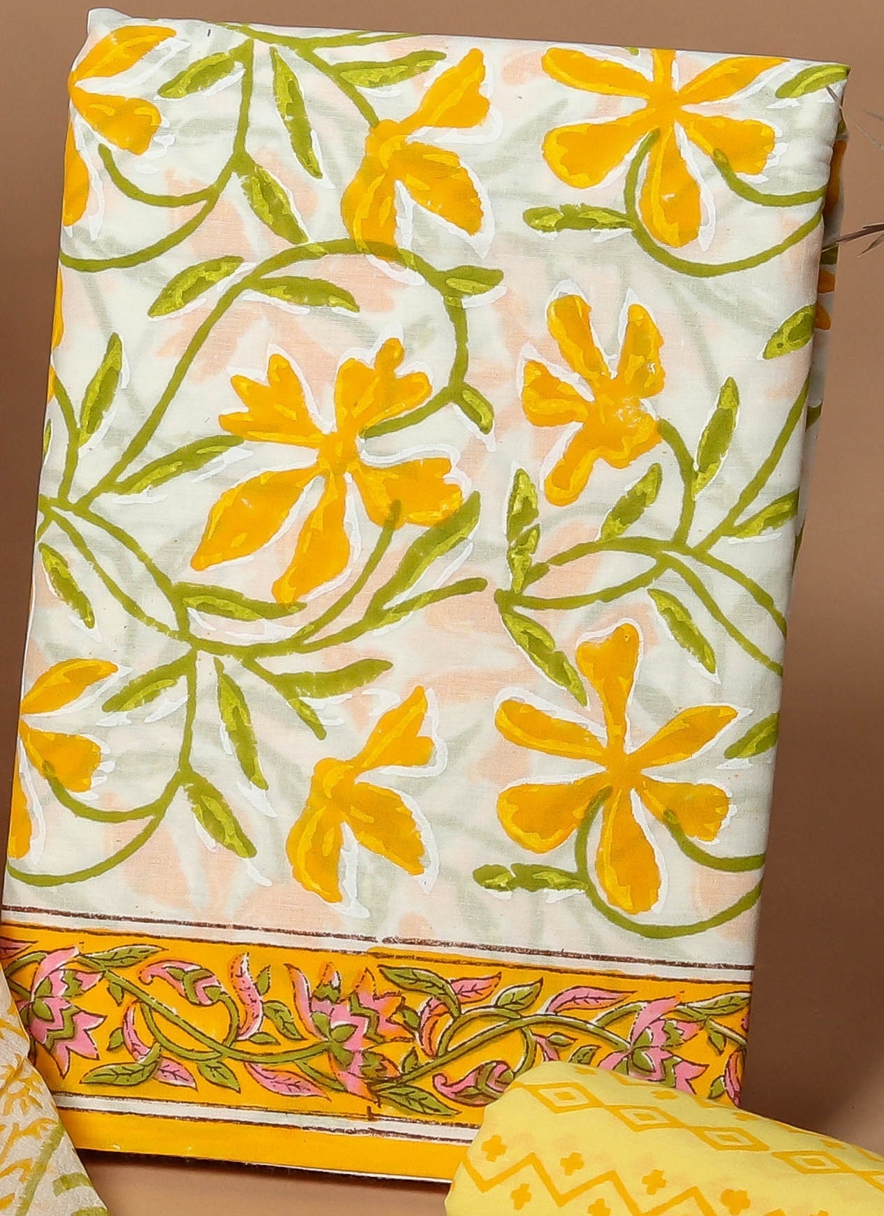Cotton Suit with Chiffon Dupatta