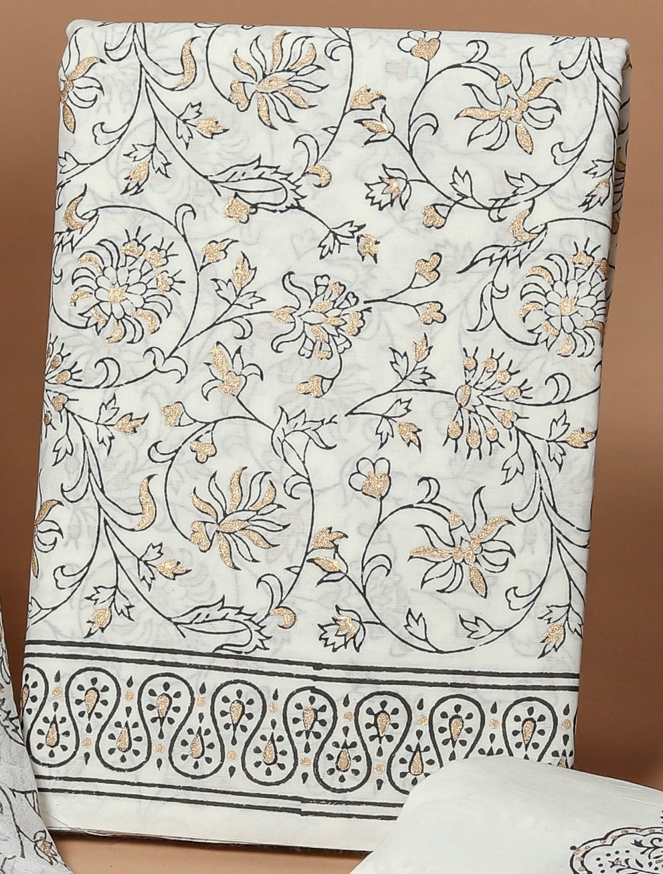 Cotton Suit with Chiffon Dupatta