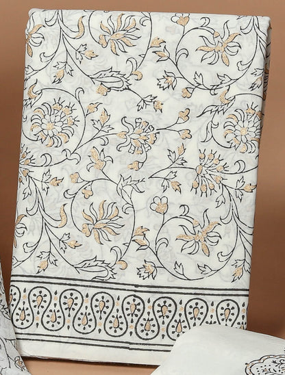 Cotton Suit with Chiffon Dupatta