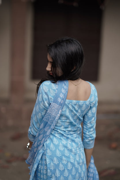 Cotton Suit with Chiffon Dupatta