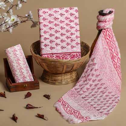 Cotton Suit with Chiffon Dupatta
