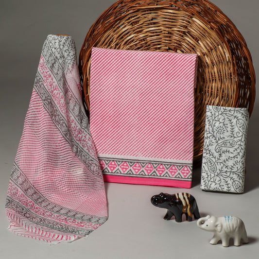Cotton Suit with Chiffon Dupatta