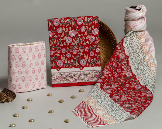 Cotton Suits with Cotton Dupatta