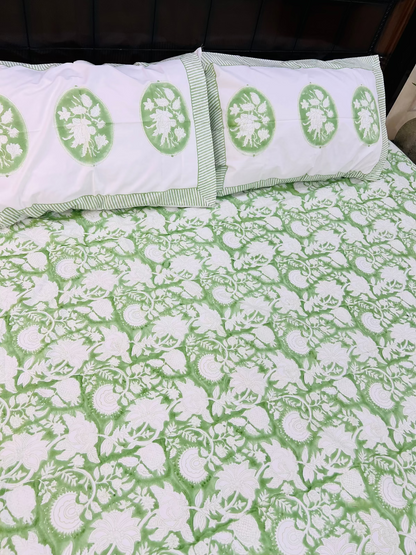 Hari-Prabha cotton bedsheet set - Heritagewear