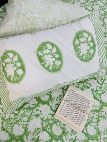 Hari-Prabha cotton bedsheet set - Heritagewear
