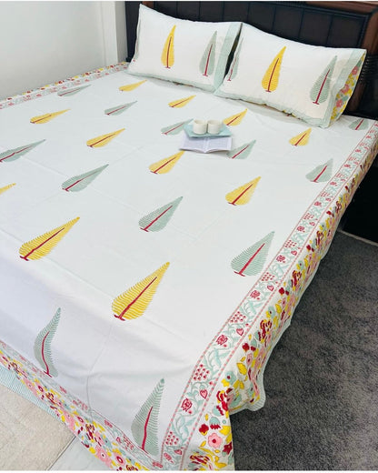 Mughal Garden cotton bedsheet set - Heritagewear