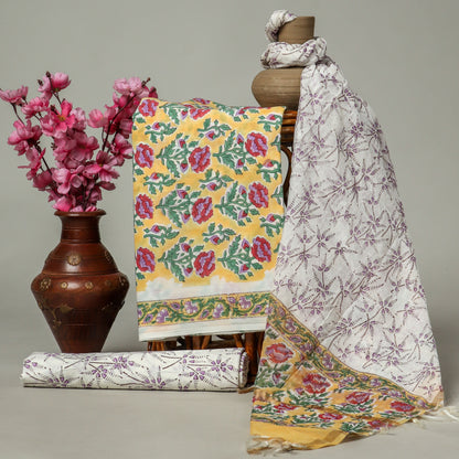 Cotton Suit with Chanderi Dupatta