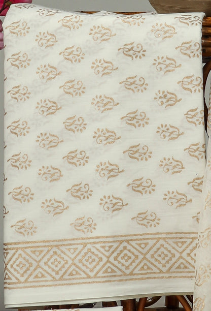 Cotton Suit with Chanderi Dupatta