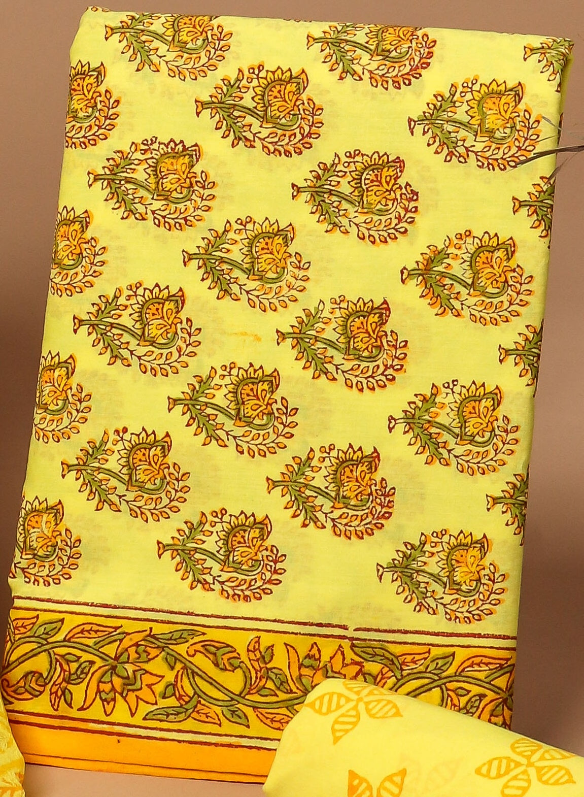 Cotton Suit with Chiffon Dupatta
