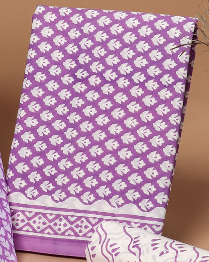 Cotton Suit with Chiffon Dupatta
