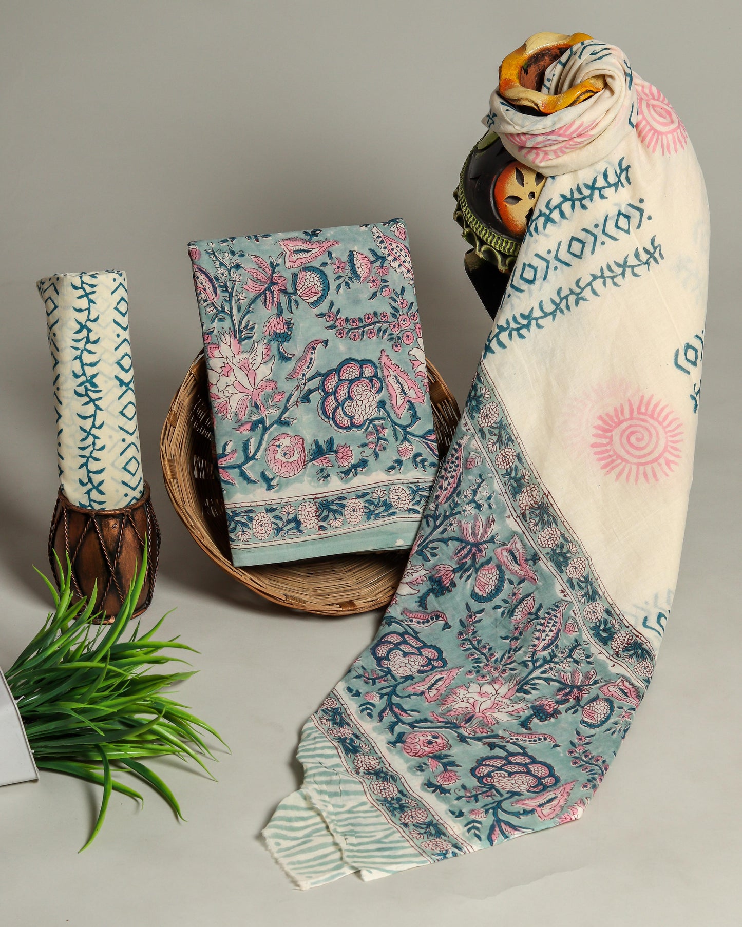 Cotton Suits with Cotton Dupatta