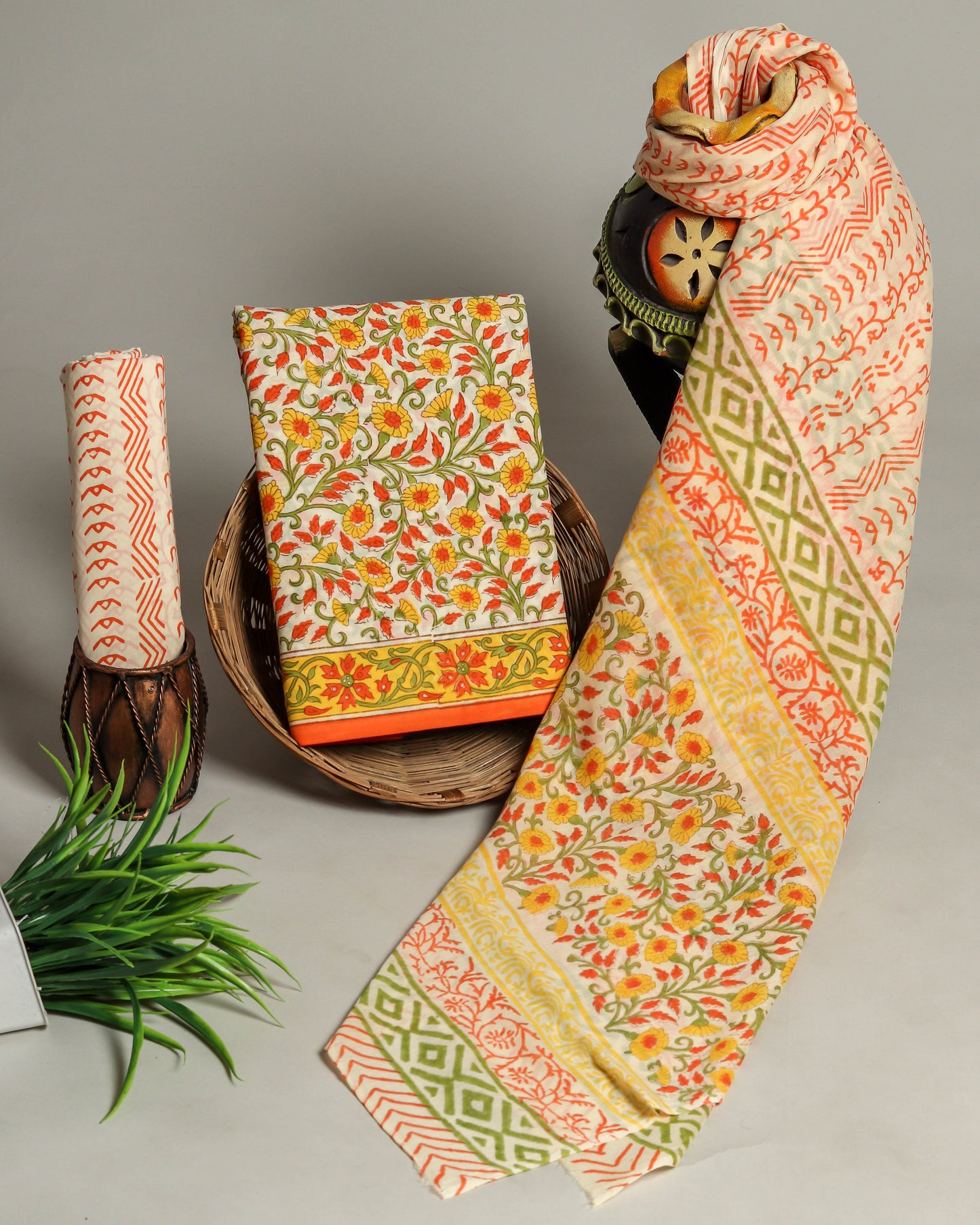 Cotton Suits with Cotton Dupatta