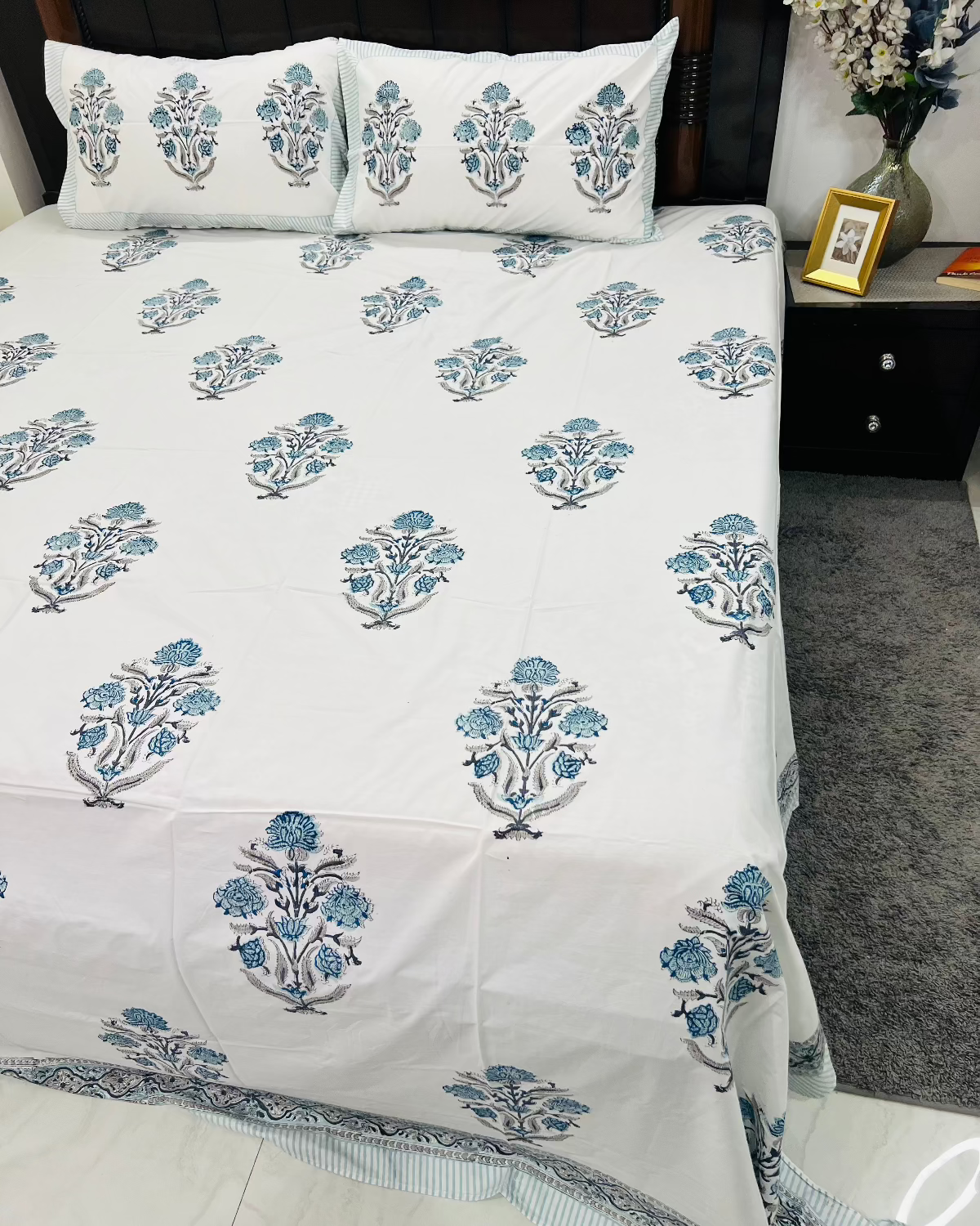 Kavya cotton bedsheet set - Heritagewear