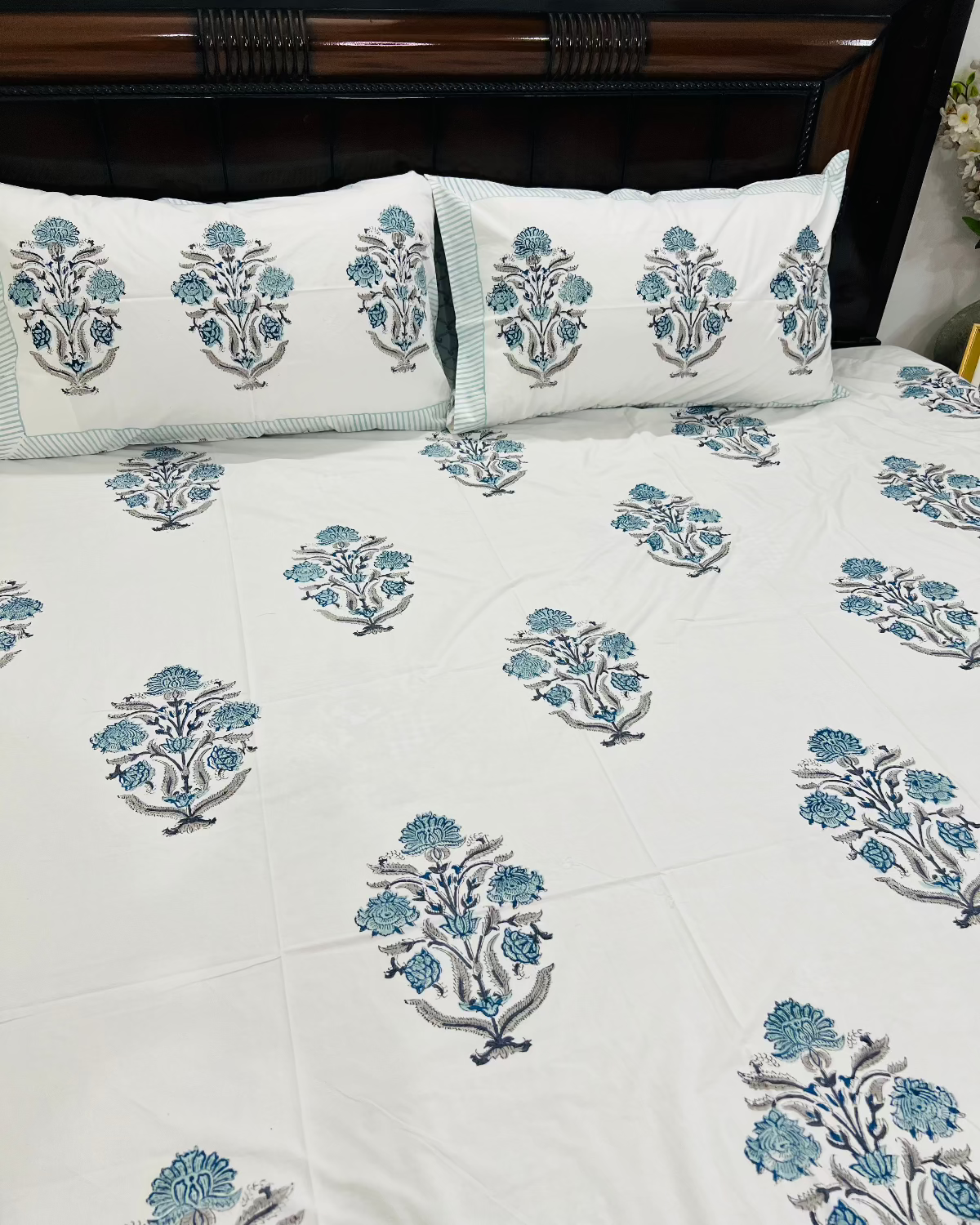 Kavya cotton bedsheet set - Heritagewear