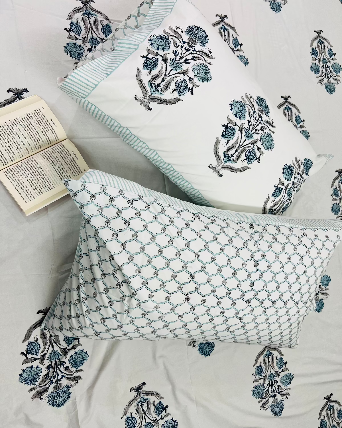 Kavya cotton bedsheet set - Heritagewear