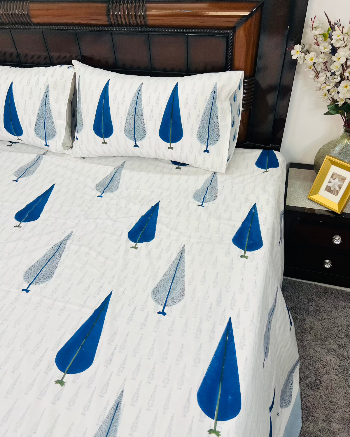 Amber cotton bedsheet set - Heritagewear