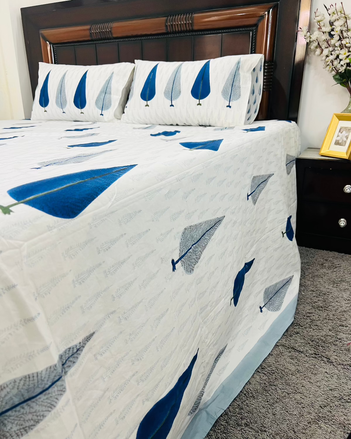 Amber cotton bedsheet set - Heritagewear