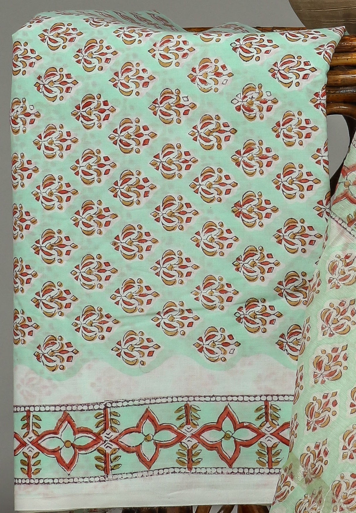 Cotton Suit with Chanderi Dupatta