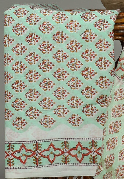 Cotton Suit with Chanderi Dupatta
