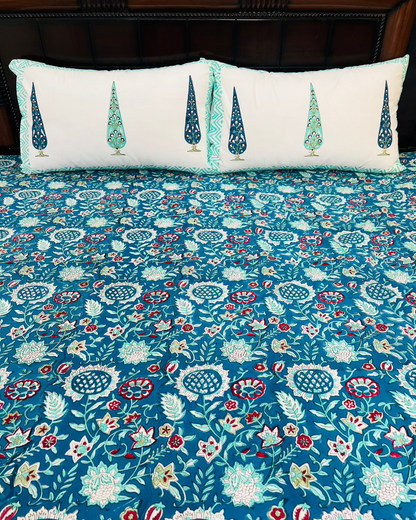 Rajwada Elegance cotton bedsheet set - Heritagewear