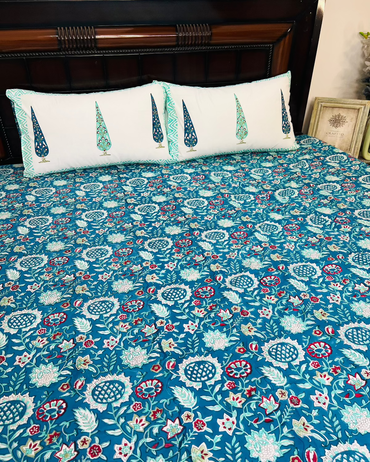 Rajwada Elegance cotton bedsheet set - Heritagewear