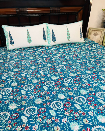 Rajwada Elegance cotton bedsheet set - Heritagewear