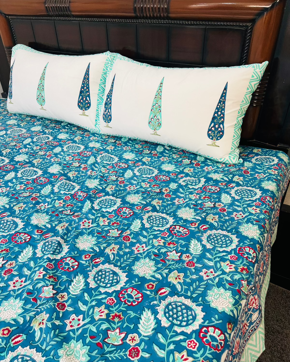 Rajwada Elegance cotton bedsheet set - Heritagewear