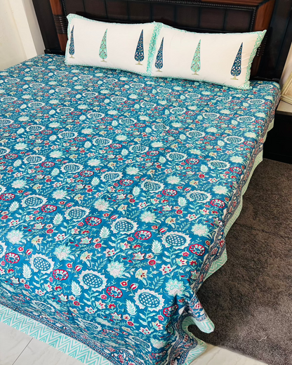 Rajwada Elegance cotton bedsheet set - Heritagewear