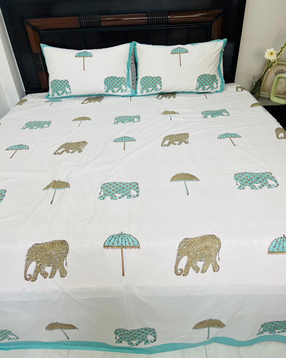 Heritage Block cotton bedsheet set - Heritagewear