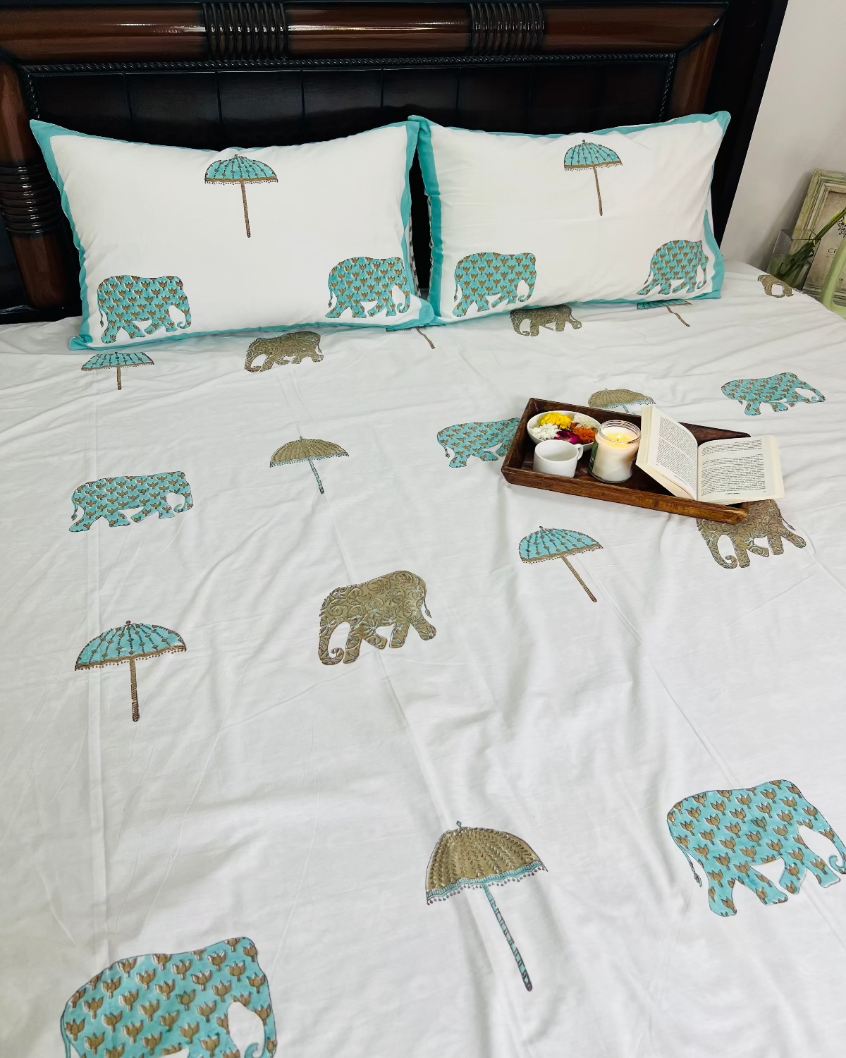 Heritage Block cotton bedsheet set - Heritagewear