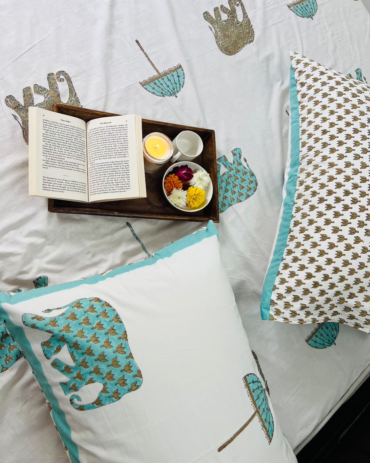 Heritage Block cotton bedsheet set - Heritagewear