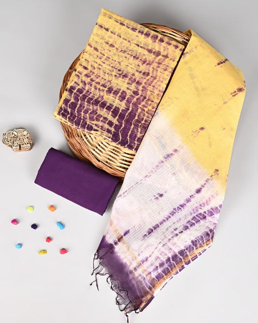 Bagru Hand Block Printed  Kota doriya dress materials