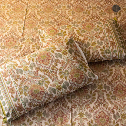 Amber Palace Print Pure Cotton Super King Bedsheet by Heritagewear