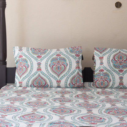 Green Marwar Pure Cotton King Size Bedsheet Set