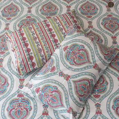 Green Marwar Pure Cotton King Size Bedsheet Set