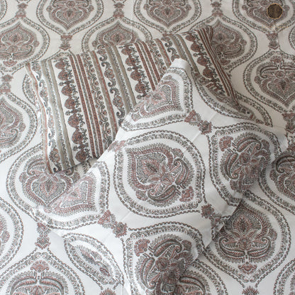 Brown Marwar Bedsheet 108 By 108 Pure Cotton Super King Bedsheet by Heritagewear