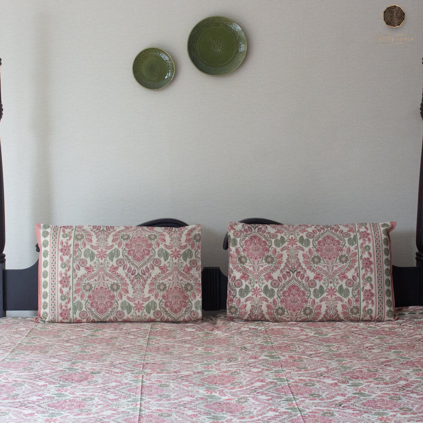 Pink Amber Pure Cotton Super King Bedsheet by Heritagewear
