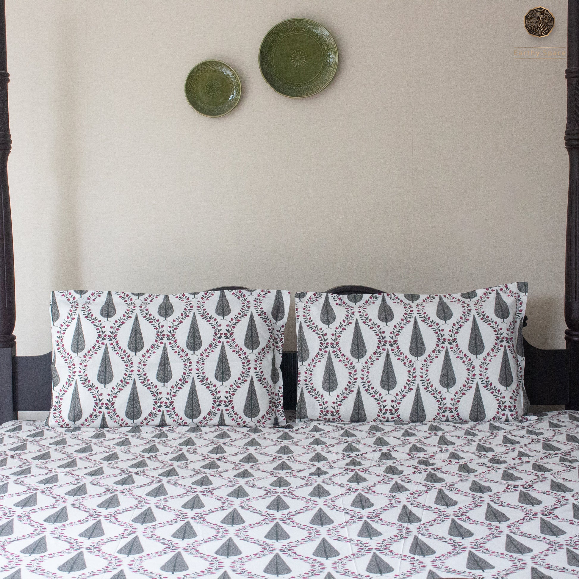 Grey Cyprus Pure Cotton Super King Bedsheet by Heritagewear