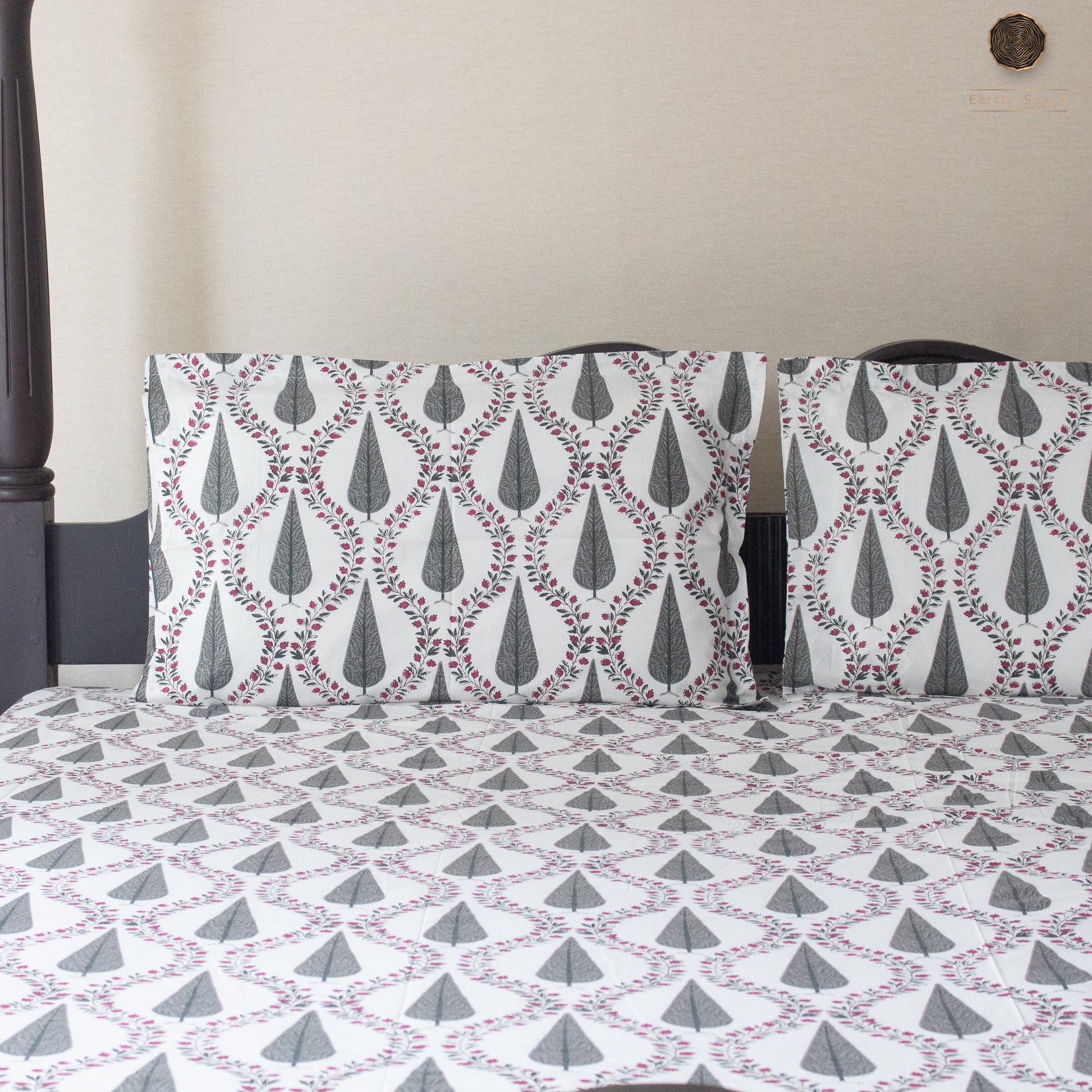 Grey Cyprus pure cotton Super King bedsheet set by Heritagewear