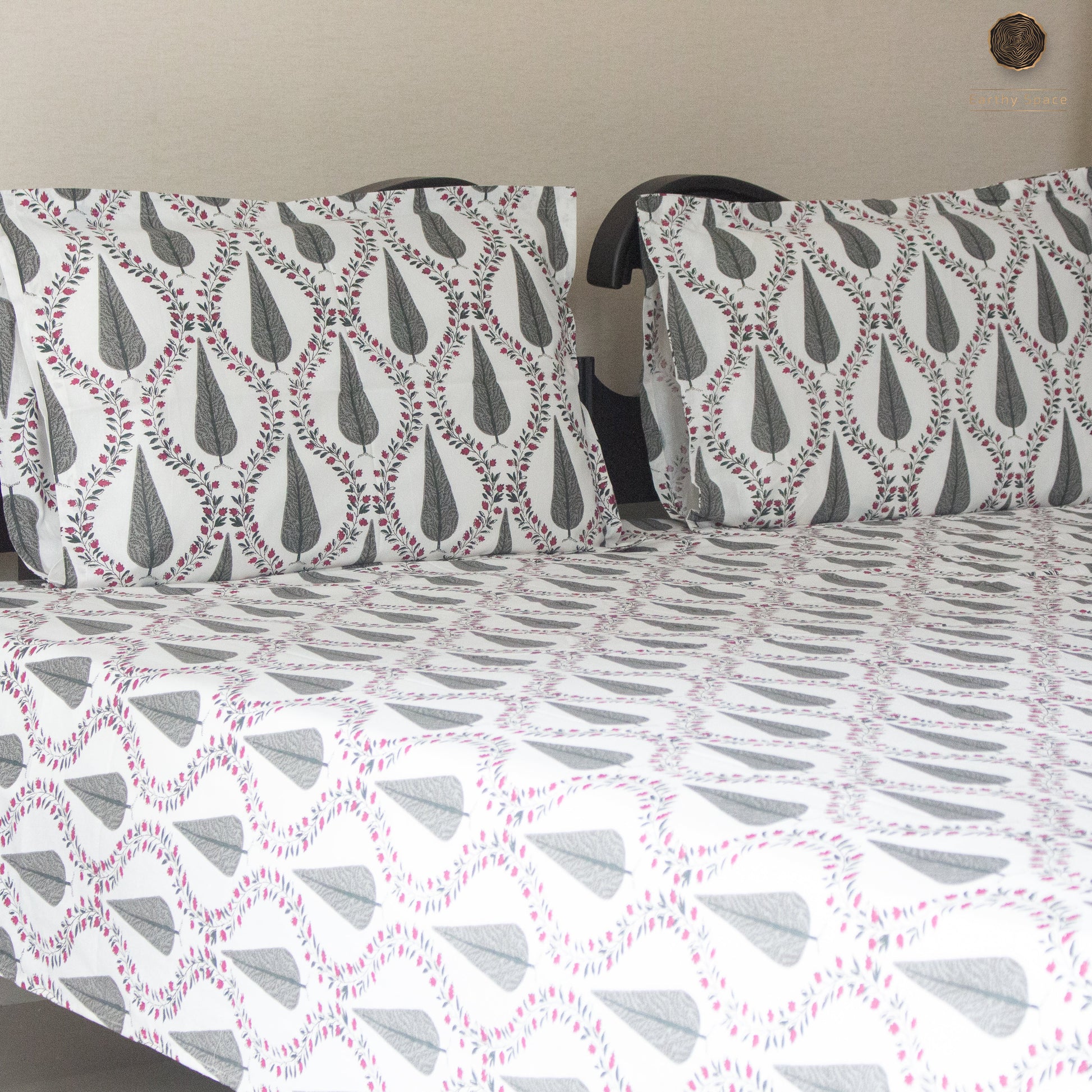 Grey Cyprus Pure Cotton Super King Bedsheet by Heritagewear