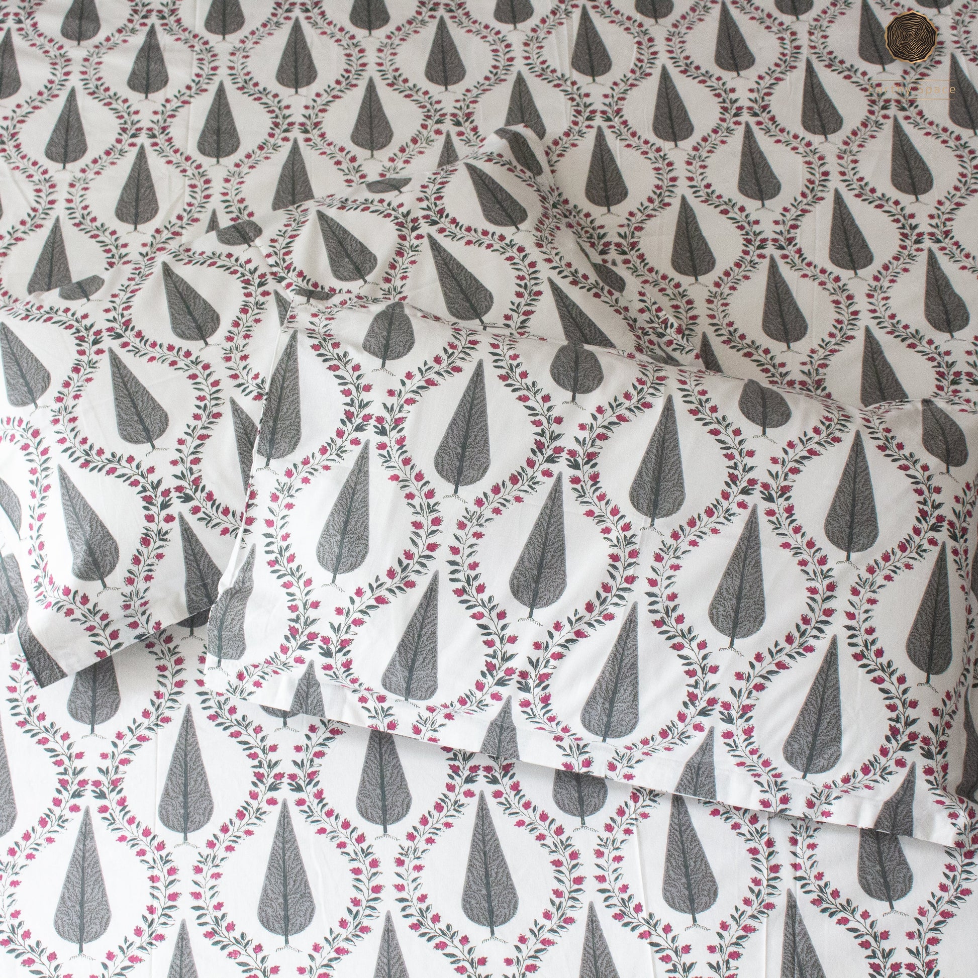 Grey Cyprus Pure Cotton Super King Bedsheet by Heritagewear