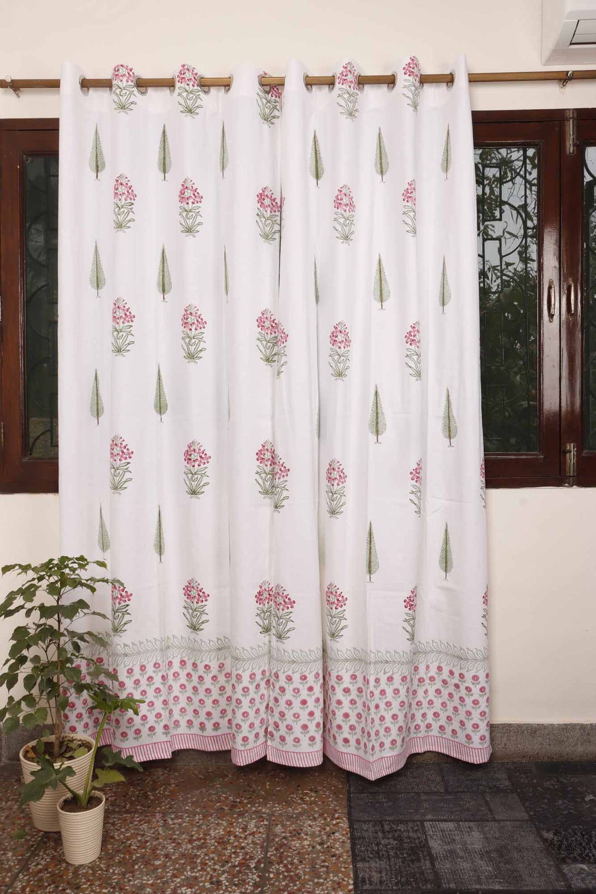Asmi hand block printed curtains - Heritagewear