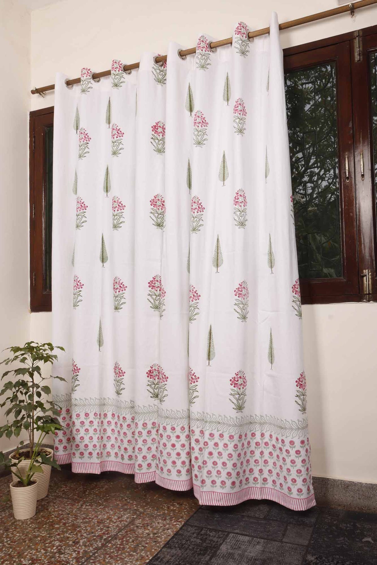 Asmi hand block printed curtains - Heritagewear