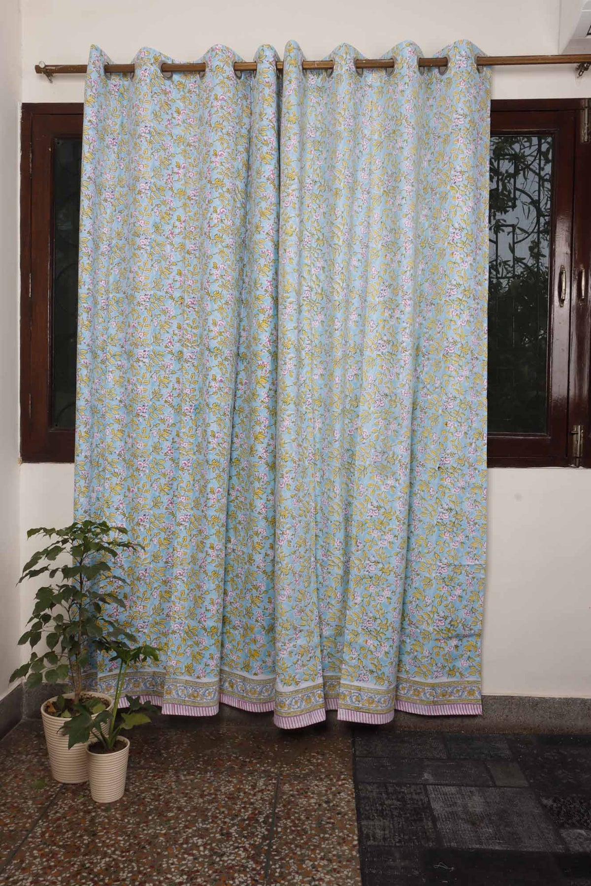 Sadabahaar hand block printed curtains - Heritagewear