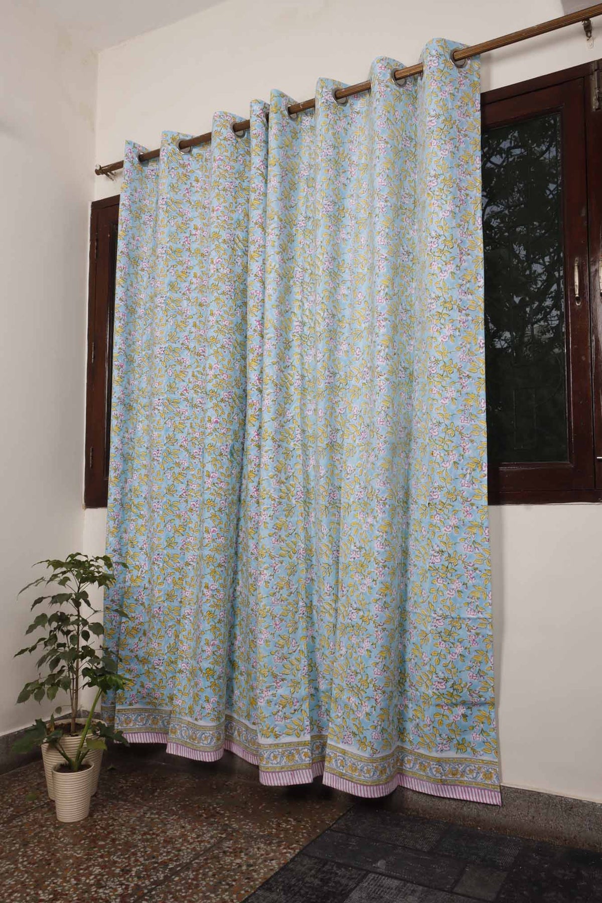 Sadabahaar hand block printed curtains - Heritagewear